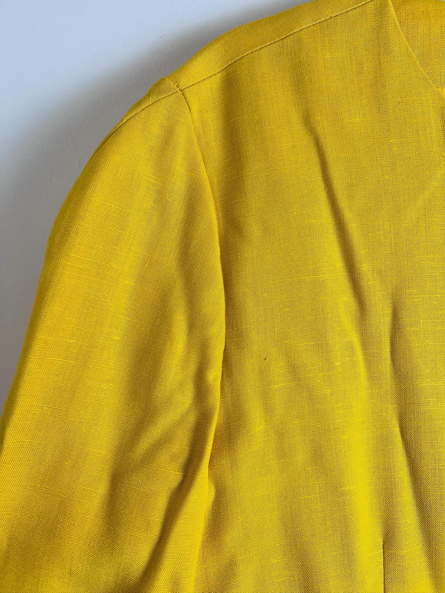 Nipon Boutique Vintage Yellow Long Blazer Jacket