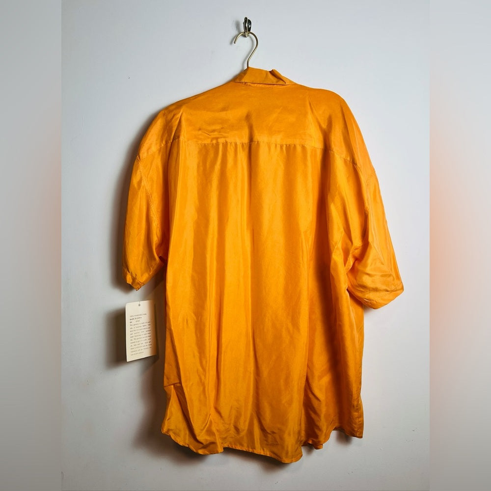 Vintage NWT Sheba Orange Women's Blouse  Washable Silk