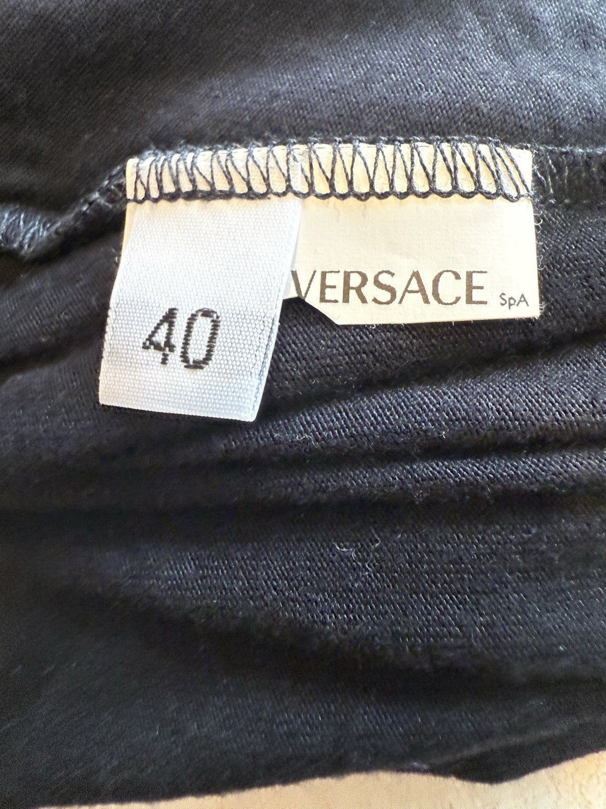 Versace Collection Black Embellished T Shirt Sparkle 40