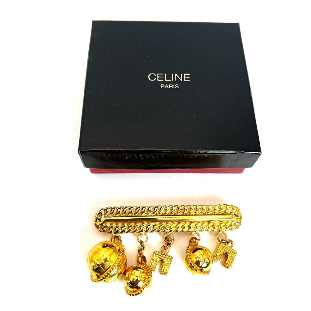 Celine Paris Gold Tone Brooch Arc de Triomphe
