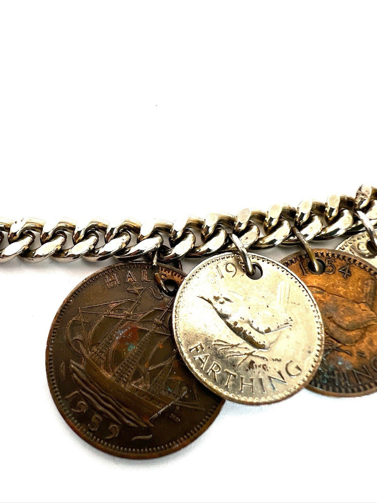 Coin Charm Bracelet Vintage