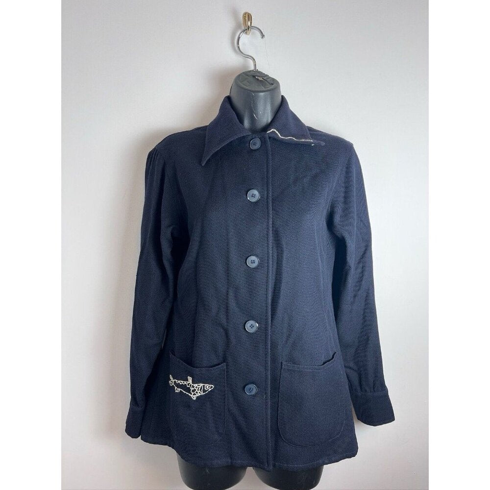 Pendleton Knockabouts Vintage Blazer Blue Navy Fish