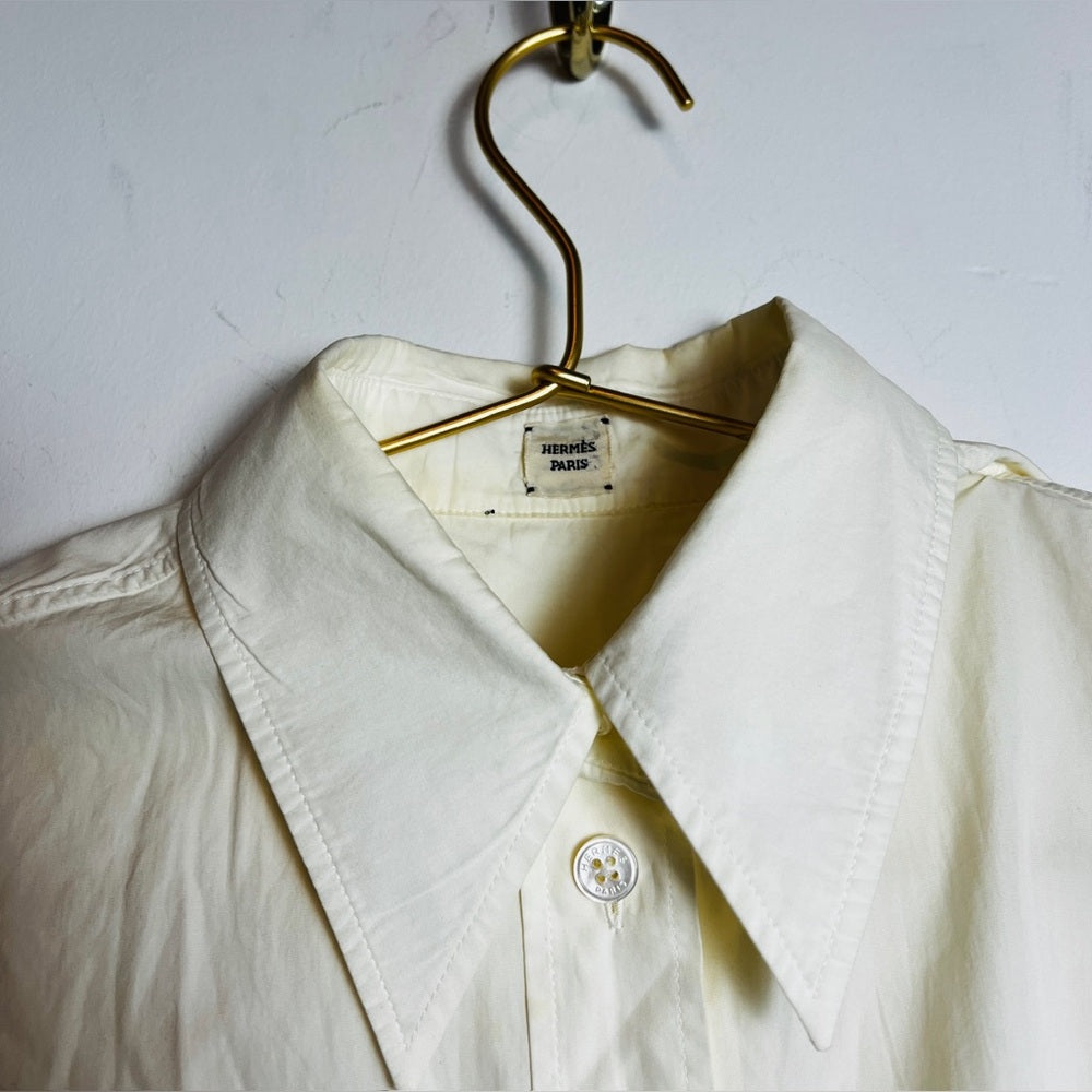 Hermes white  blouse tie 36