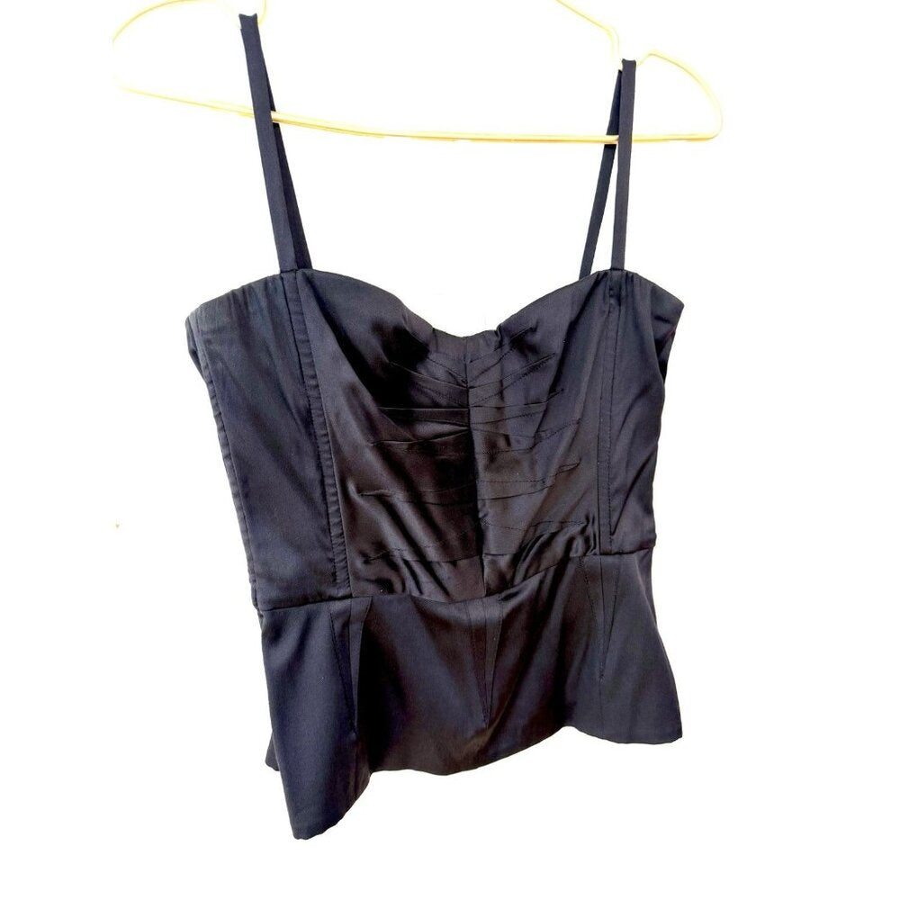 Dolce & Gabbana Silk Black Corset Bustier Blouse Top Italy