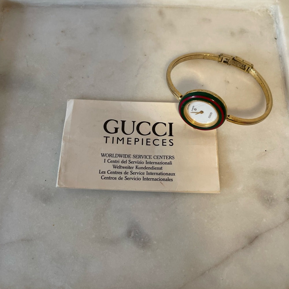 Authentic Vintage Gucci Change Bezel Gold Tone Watch