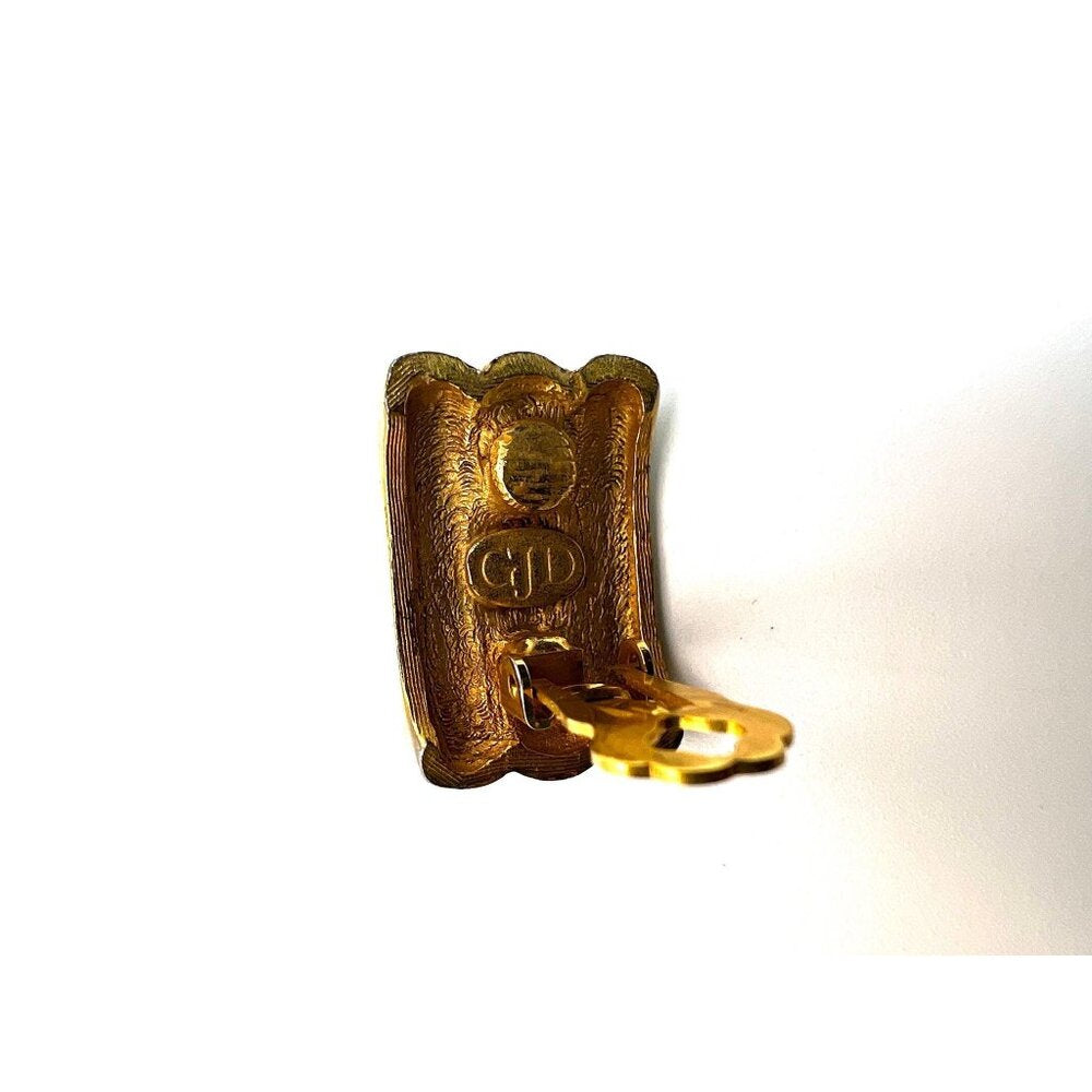 Vintage Gemstone Clip on Earrings