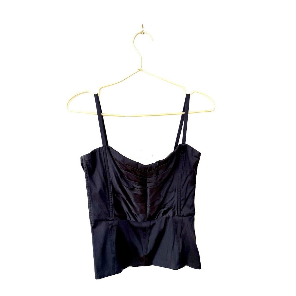 Dolce & Gabbana Silk Black Corset Bustier Blouse Top Italy