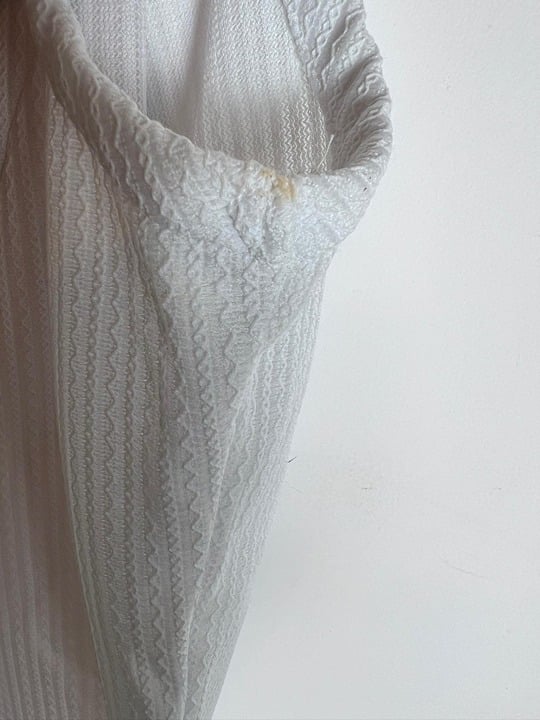 Vintage White Tennis Dress Embroidered