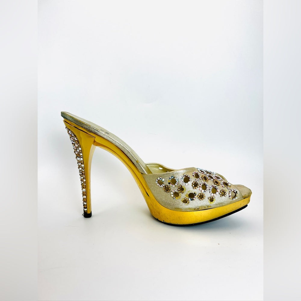 Stuart Weitzman Rhinestone Vintage Mules 7