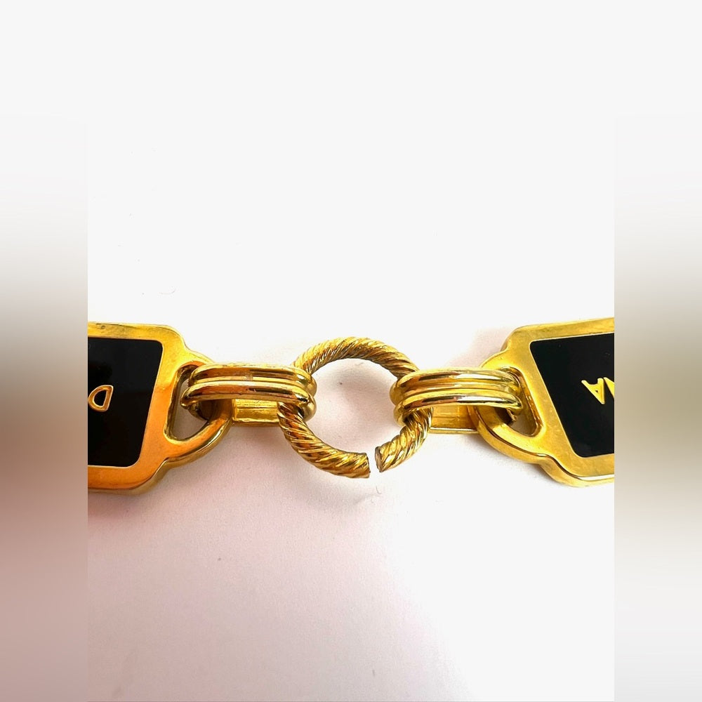 DOLCE&GABBANA Chain Belt Black and Gold