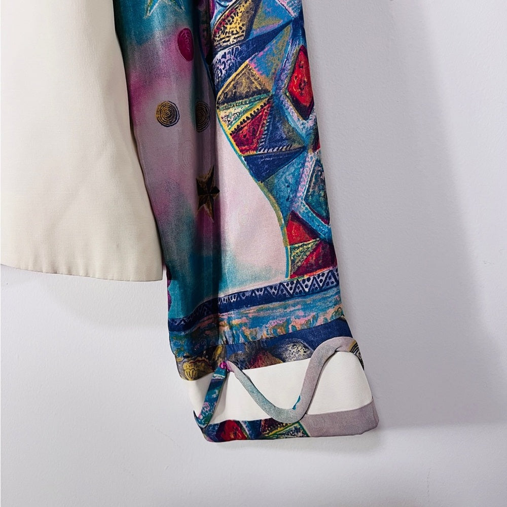 Componix Vintage Floral Contrast Blazer