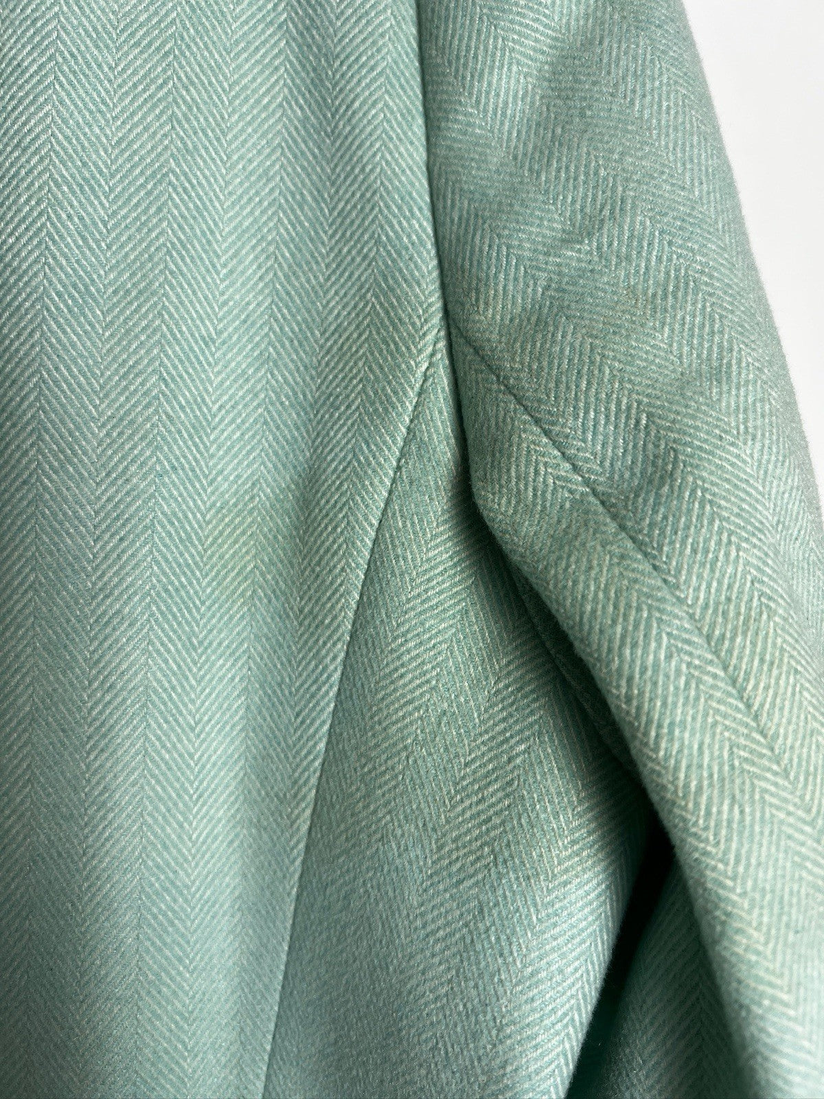 Escada Light Blue Mint Wool Breasted Blazer 42