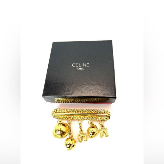 Celine Paris Gold Tone Brooch Arc de Triomphe