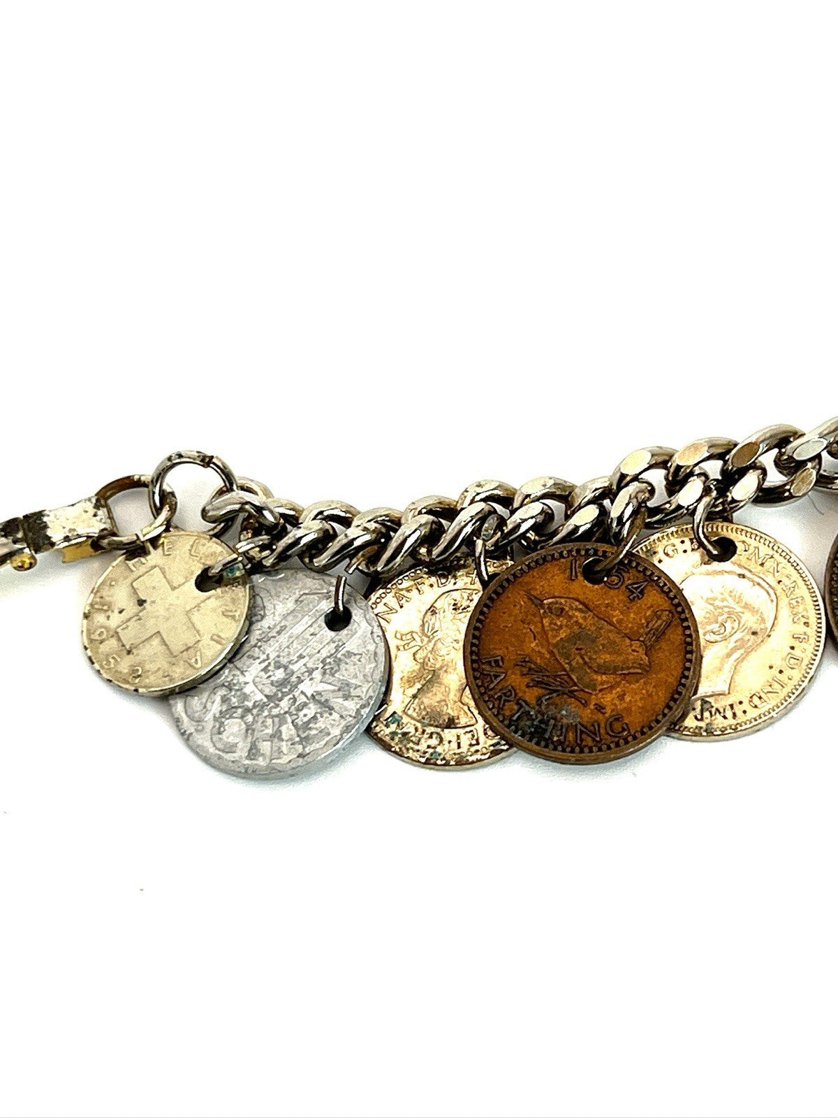 Coin Charm Bracelet Vintage