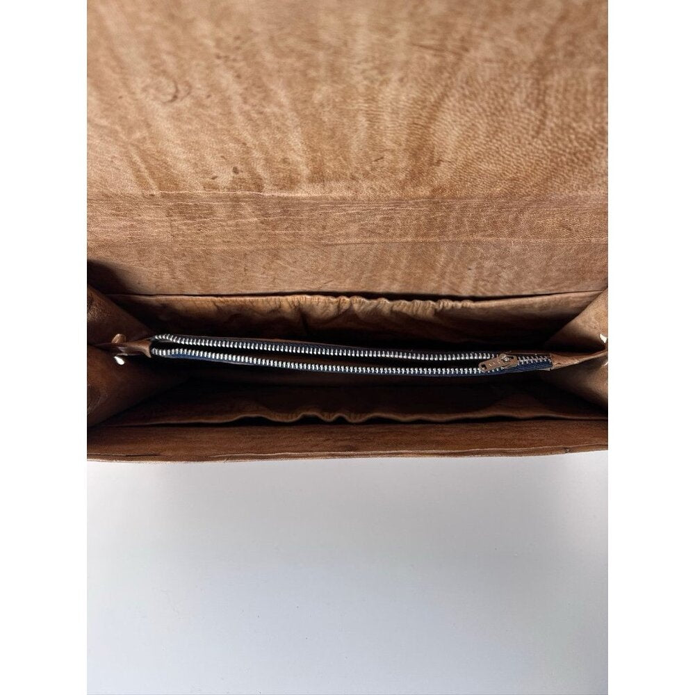 Vintage Snakeskin Handbag Shoulder Bag Brown