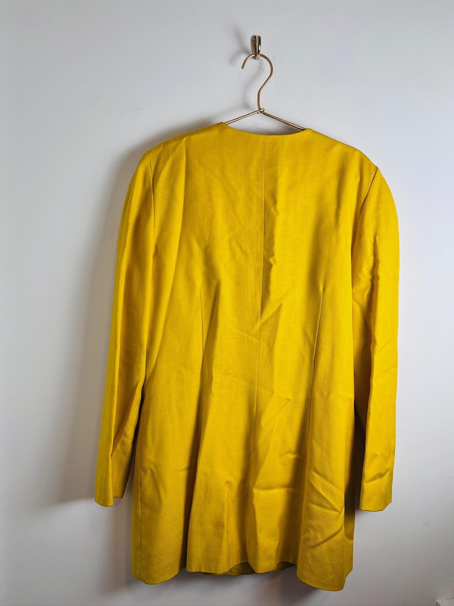 Nipon Boutique Vintage Yellow Long Blazer Jacket
