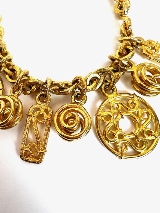 Vintage Gold Celine Necklace 1990s Rare Piece