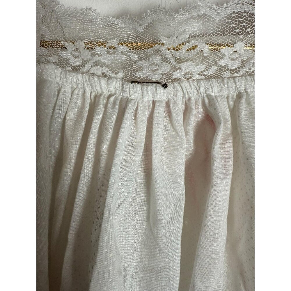 Vintage Baby Girls White Bow Dress 12 months