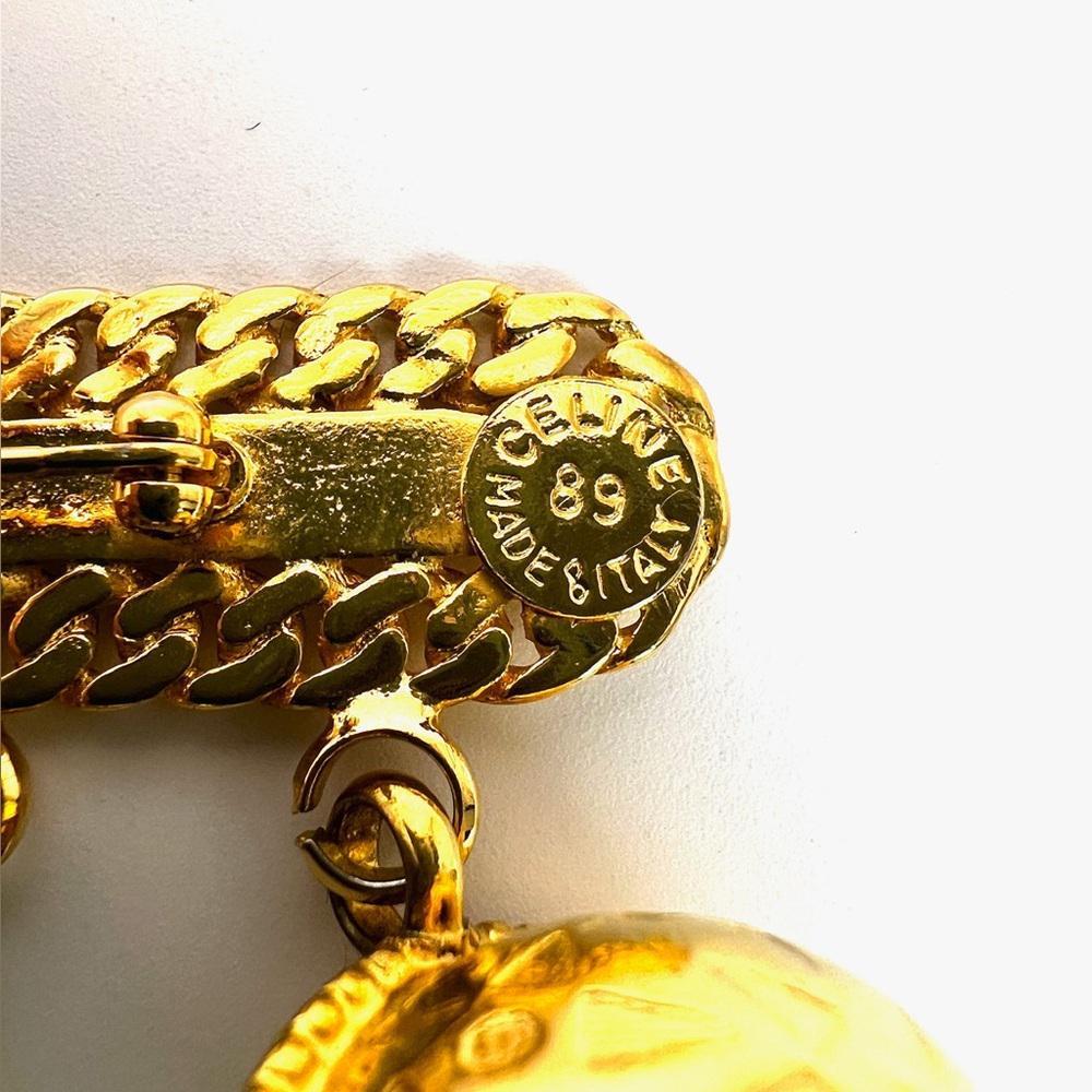 Celine Paris Gold Tone Brooch Arc de Triomphe