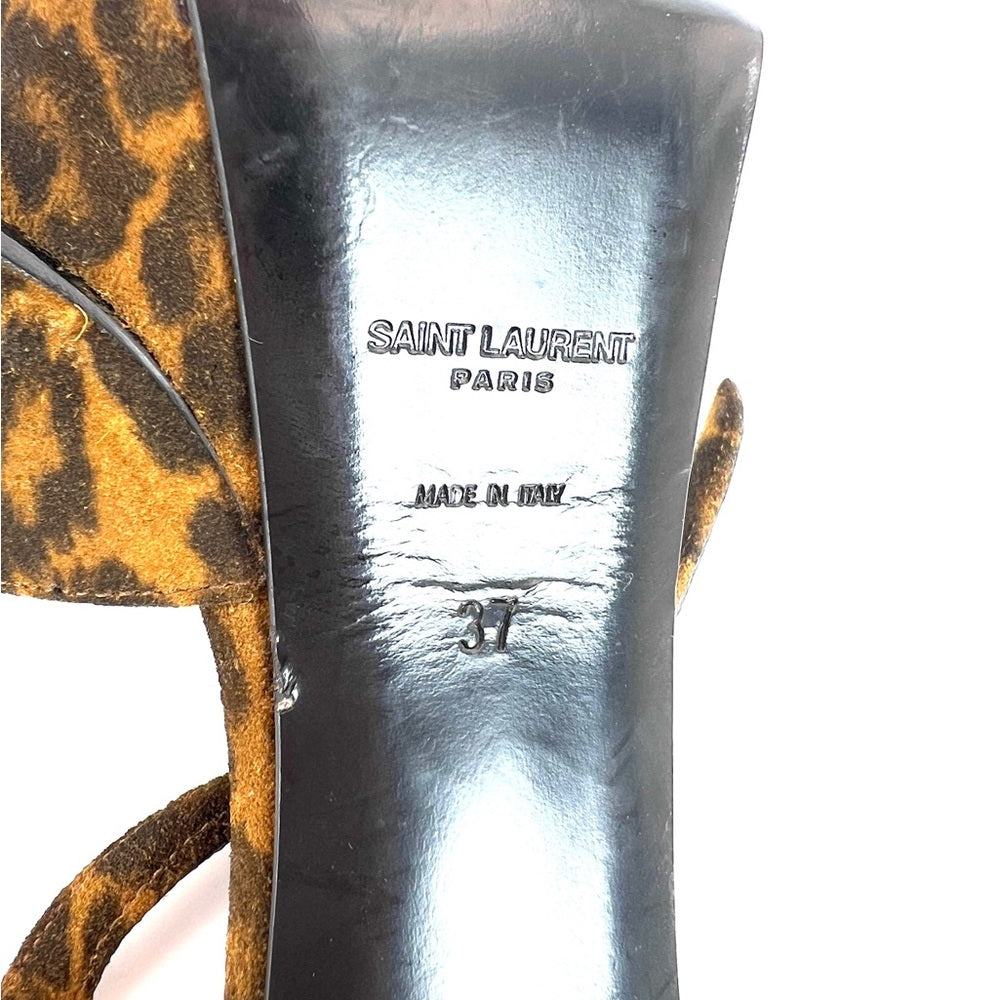 Saint laurent Bianca Leopard Print Sandal stilletos heel