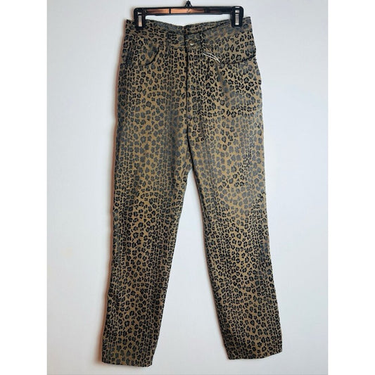 Vintage Fendi Leopard Cheetah Animal Print Pants Jeans