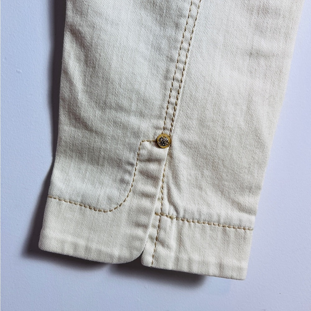 Vintage Roberto Cavalli White Jeans with Signature Belt