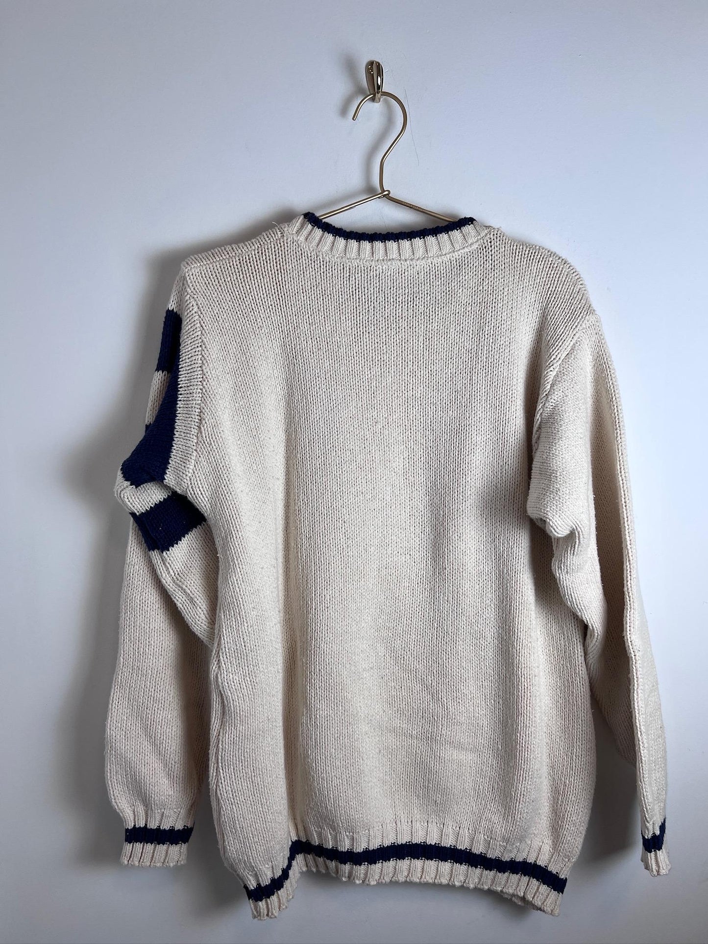 Technicraft Vintage White Chunky Sweater America's Cup 1992
