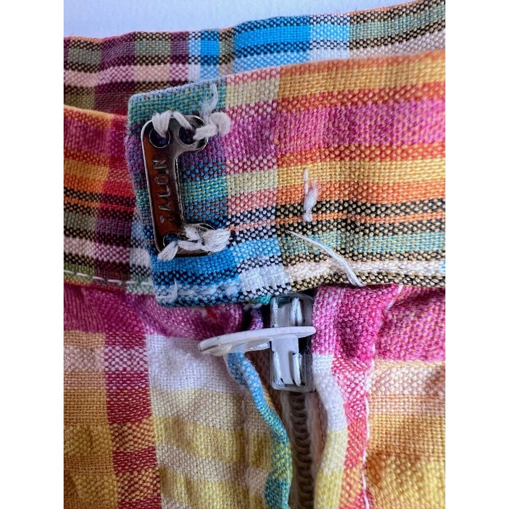 Vintage Q Skirt By Leon Levine Plaid Golf Skort
