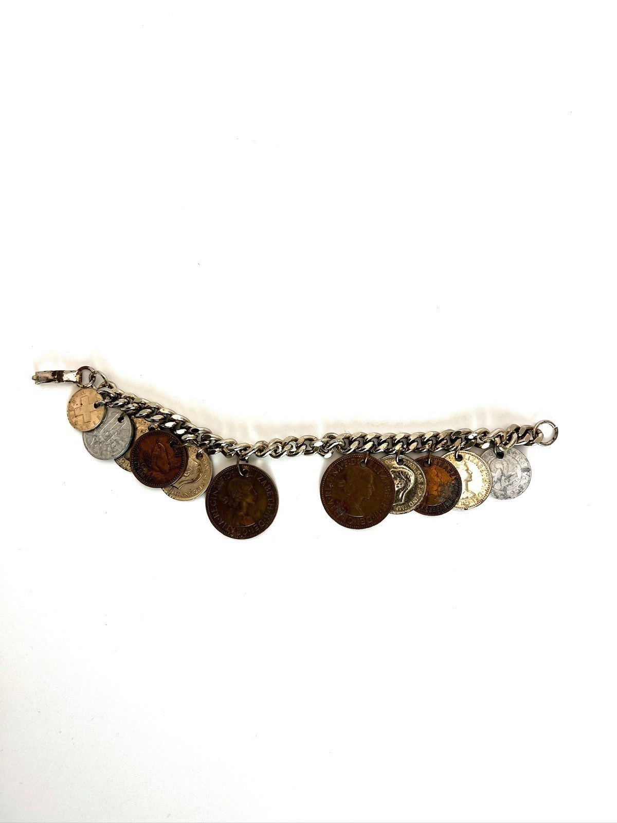 Coin Charm Bracelet Vintage