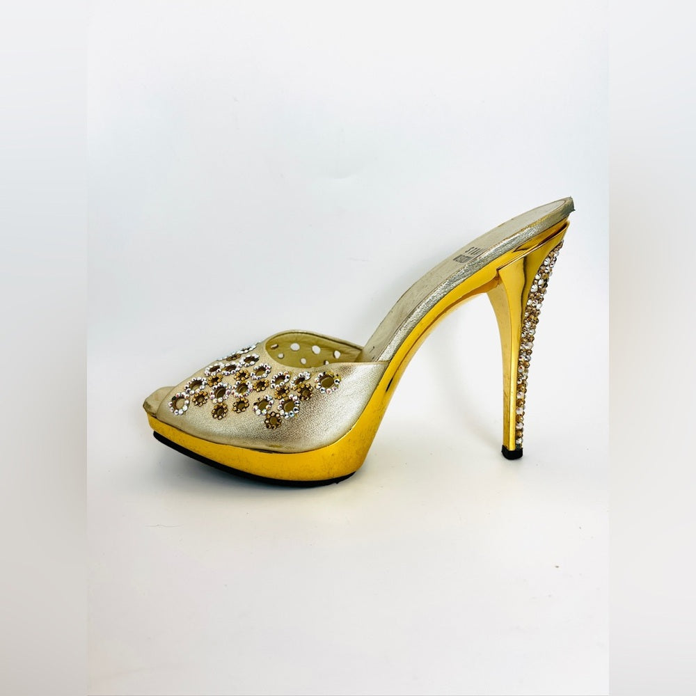 Stuart Weitzman Rhinestone Vintage Mules 7