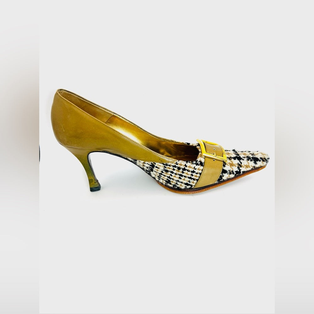 Dolce & Gabbana Houndstooth Heels - Made in Italy 37