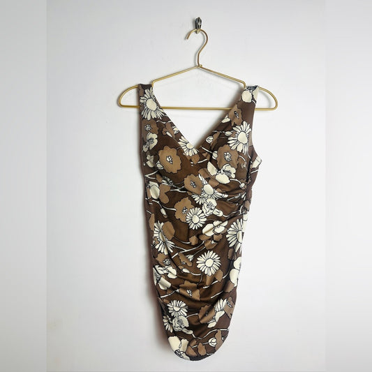 Vintage 1960s/70s Maidenform floral  Print One Piece Swimsuit  34C