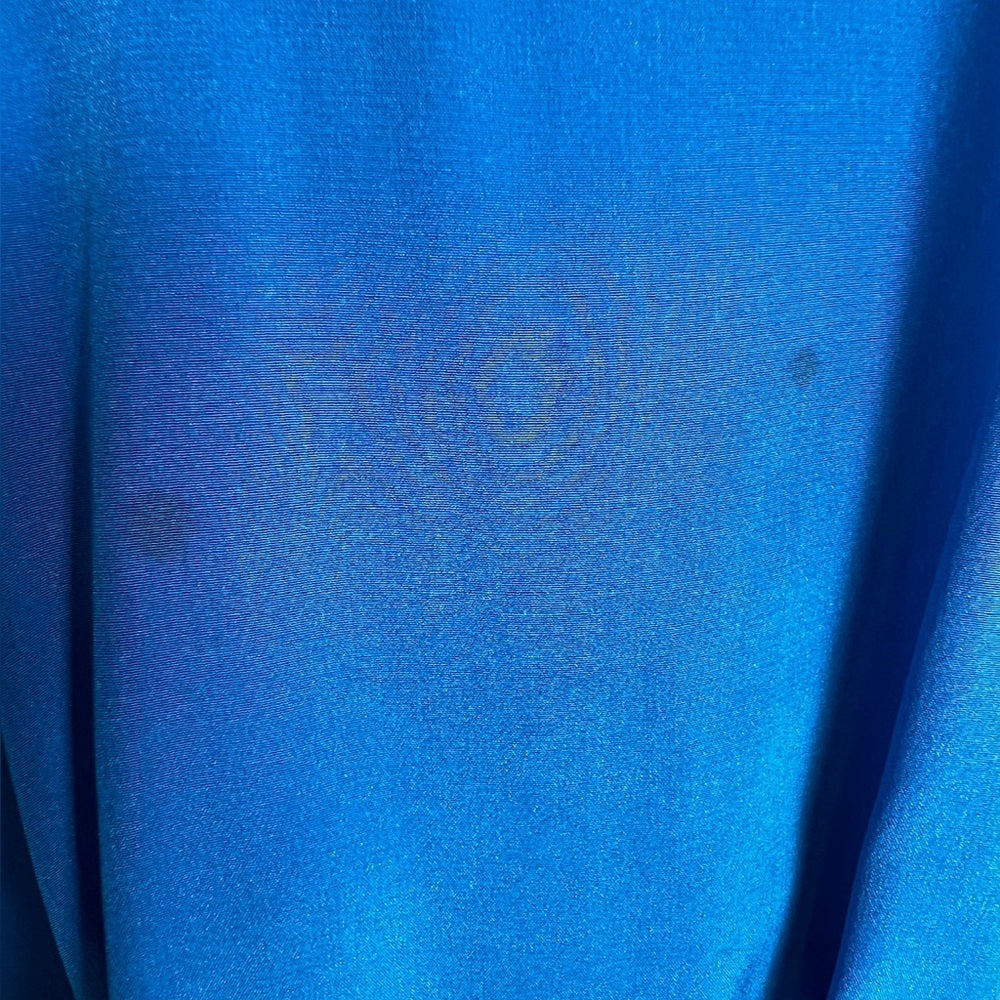 Vintage The Silk Farm royal blue cape silk blouse 4