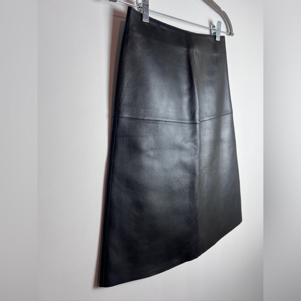 Toteme Black Leather Skirt