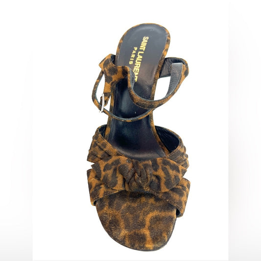 Saint laurent Bianca Leopard Print Sandal stilletos heel
