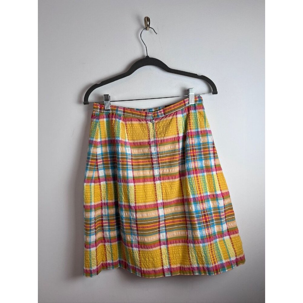 Vintage Q Skirt By Leon Levine Plaid Golf Skort