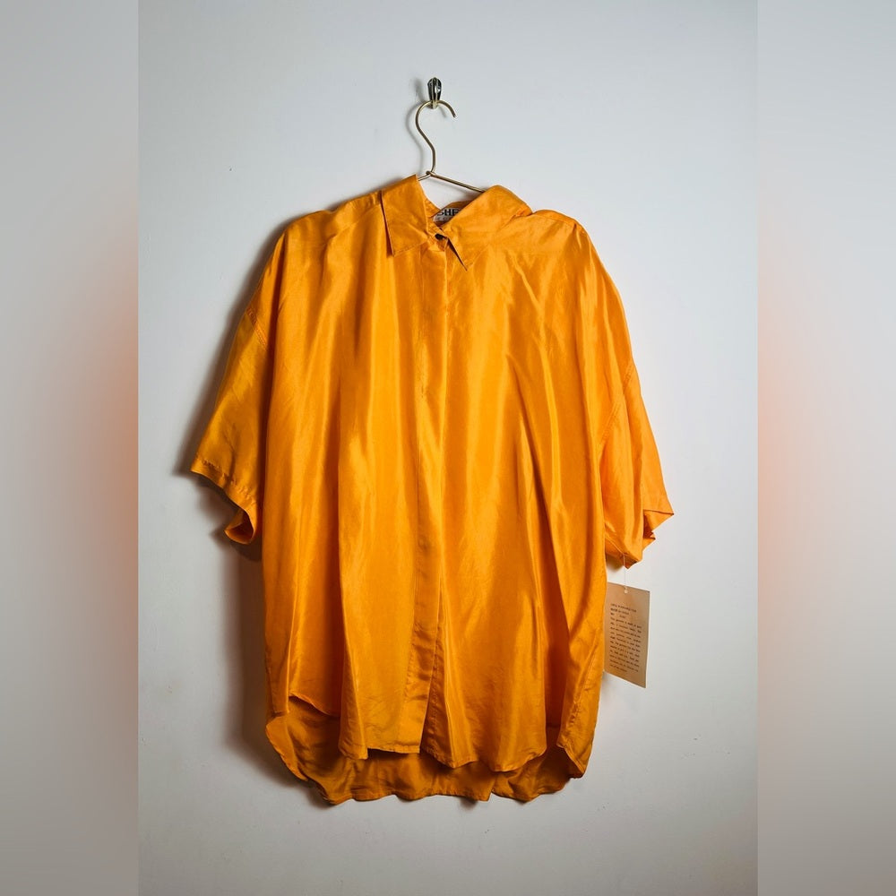 Vintage NWT Sheba Orange Women's Blouse  Washable Silk