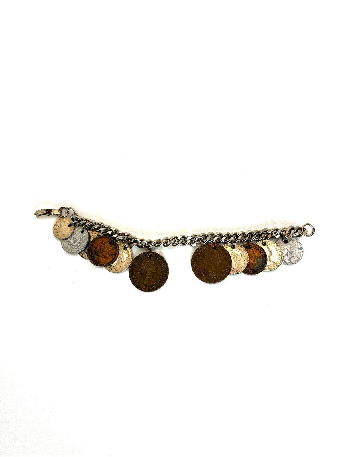 Coin Charm Bracelet Vintage
