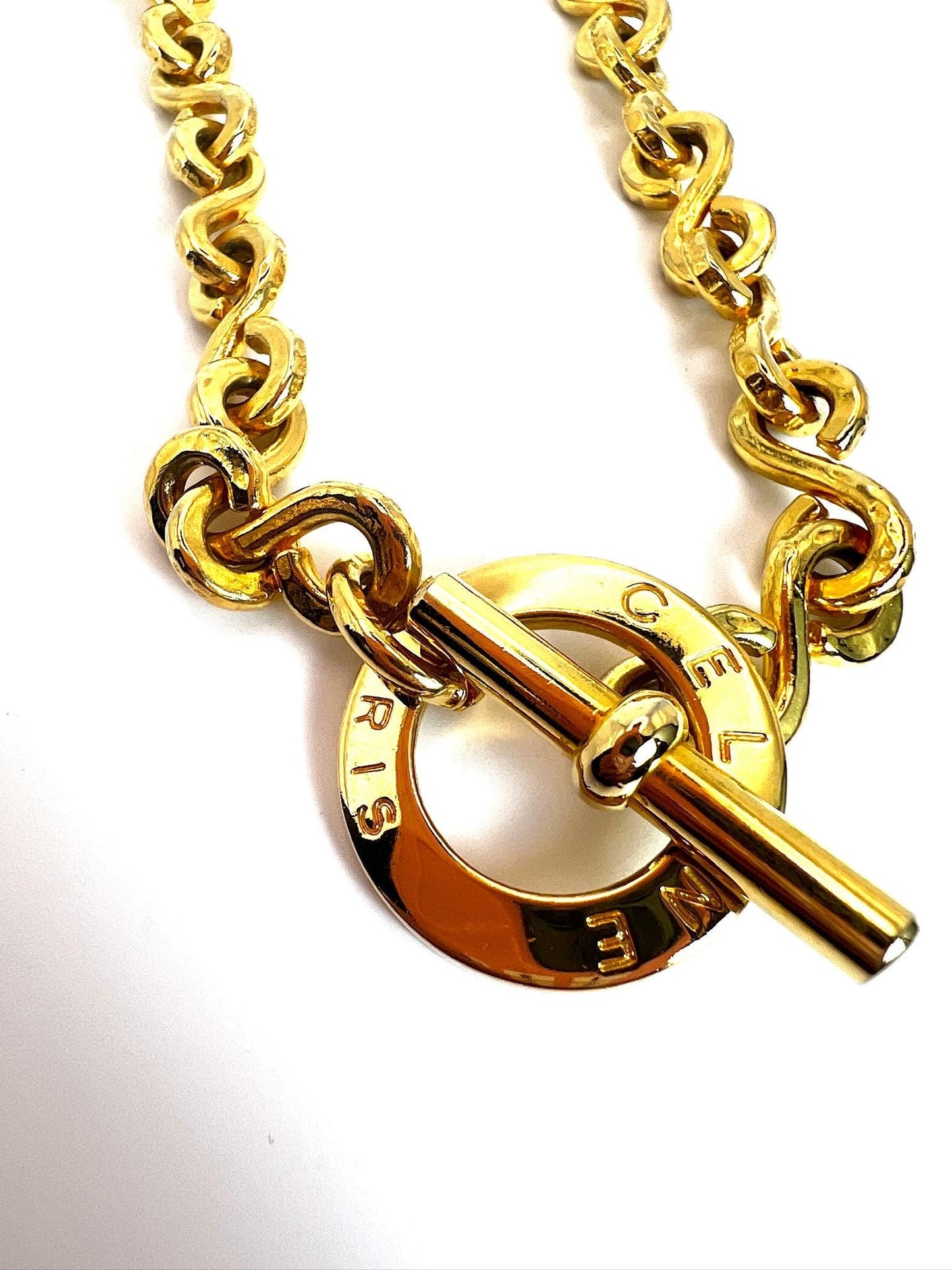 Vintage Gold Celine Necklace 1990s Rare Piece