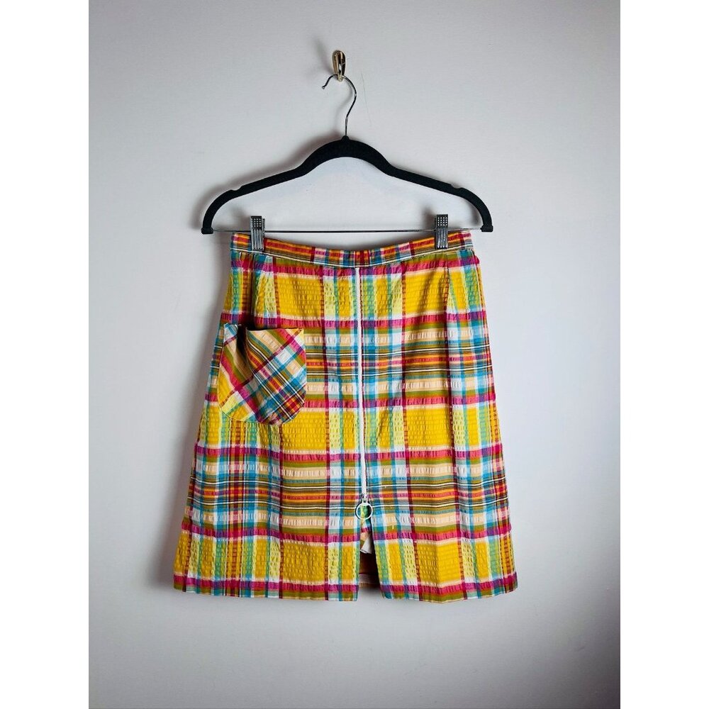 Vintage Q Skirt By Leon Levine Plaid Golf Skort