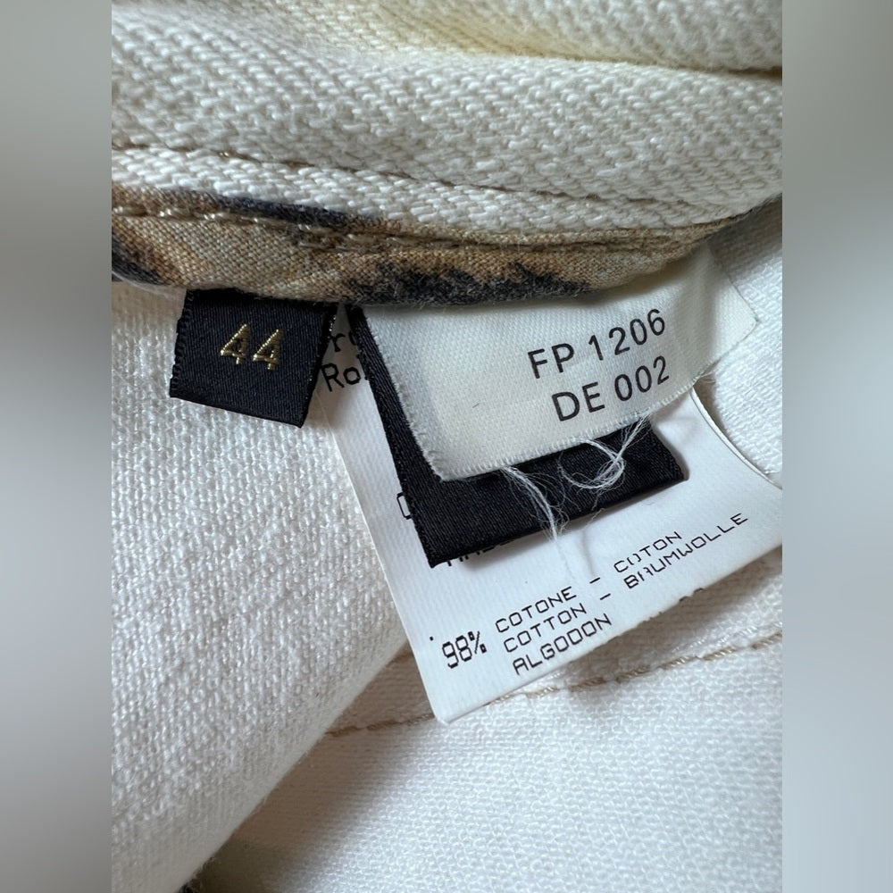Vintage Roberto Cavalli White Jeans with Signature Belt