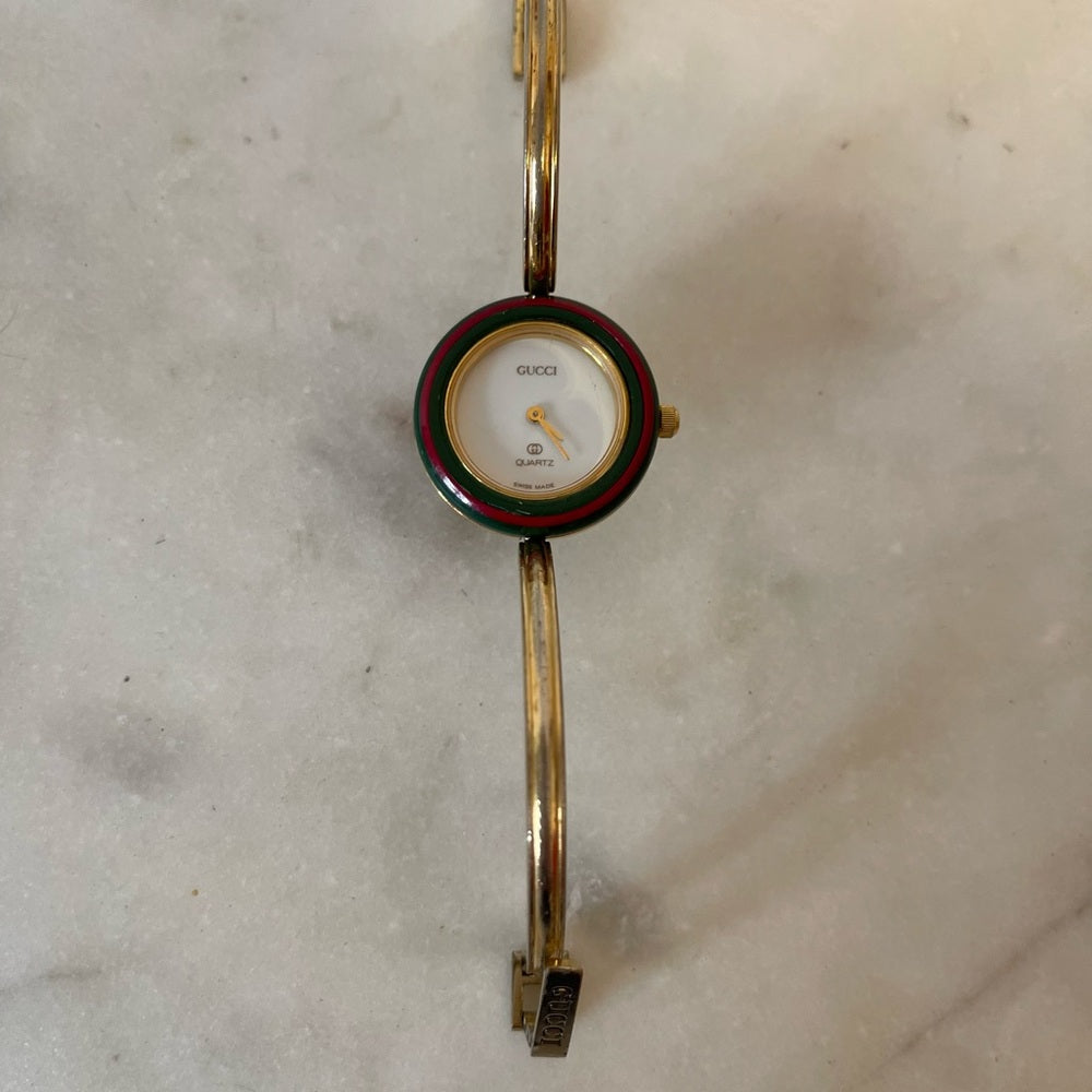 Authentic Vintage Gucci Change Bezel Gold Tone Watch