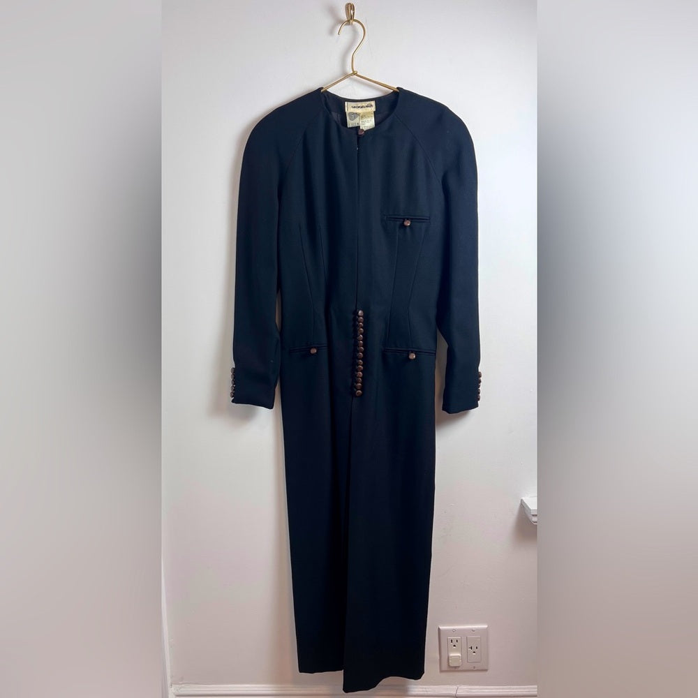 Vintage Black Georges Rech Wool Dress