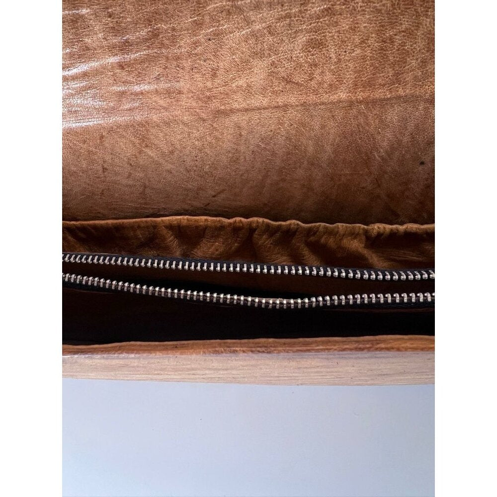 Vintage Snakeskin Handbag Shoulder Bag Brown