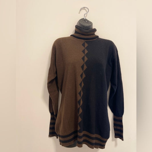 Vintage Chanel Cashmere Geometric Sweater 1980s