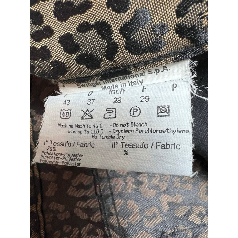 Vintage Fendi Leopard Cheetah Animal Print Pants Jeans