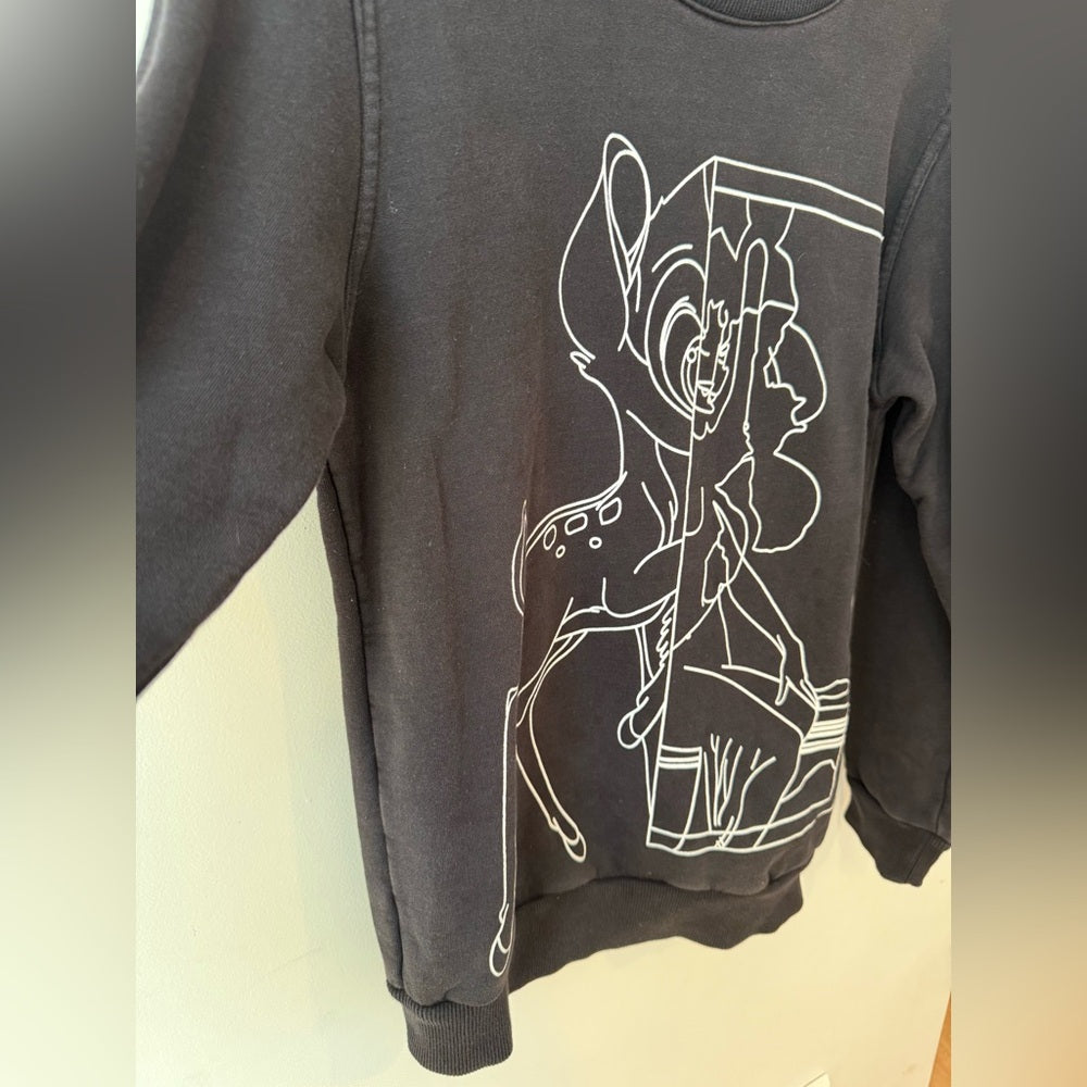 Givenchy Paris x Disney Bambi Pullover Sweatshirt Black and White XS