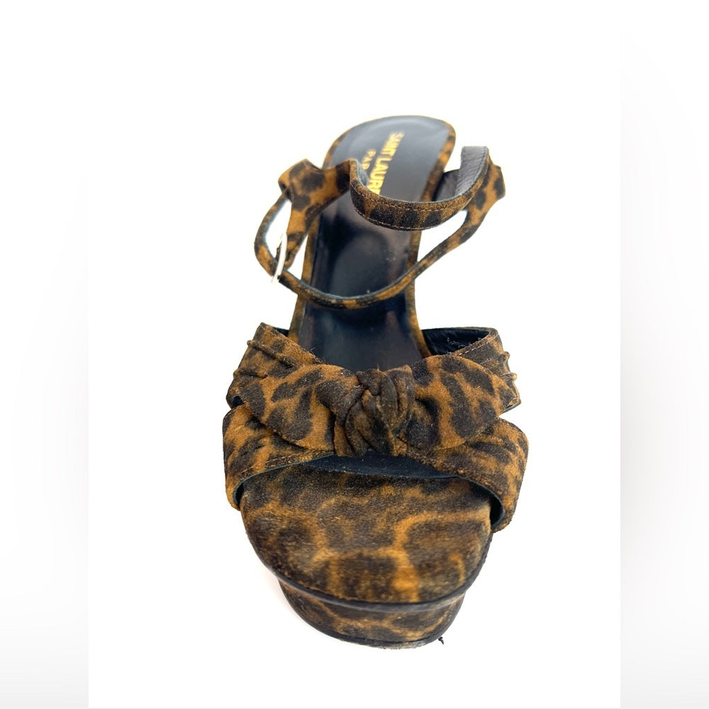 Saint laurent Bianca Leopard Print Sandal stilletos heel