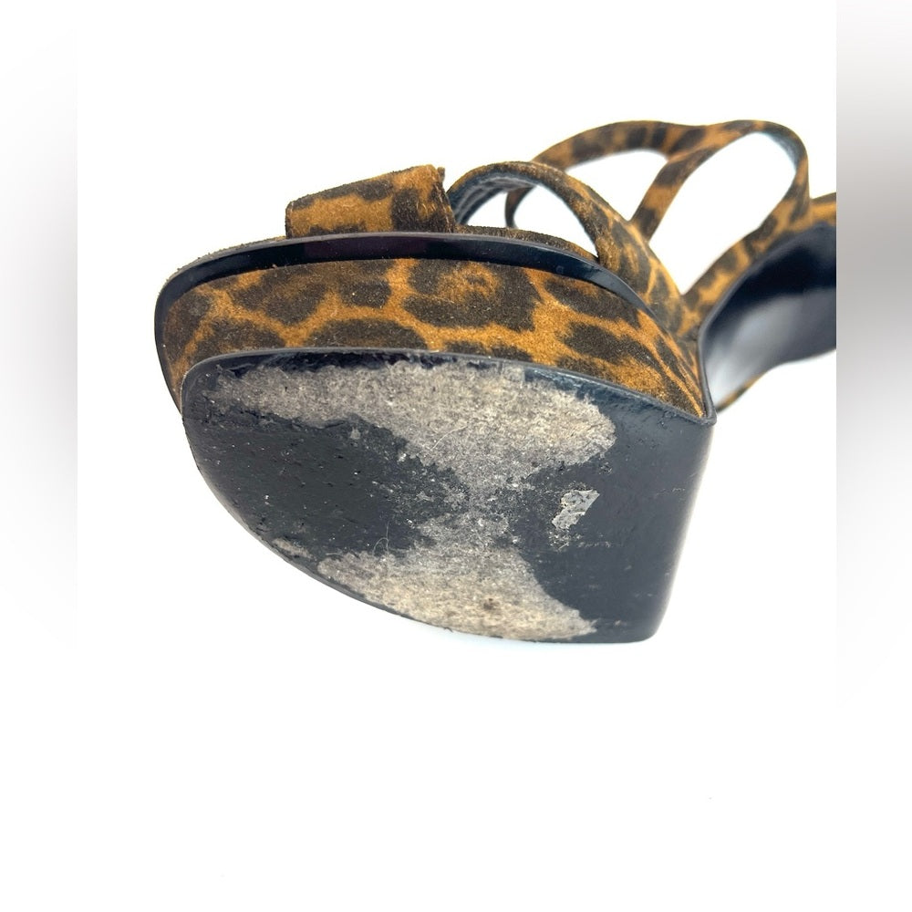 Saint laurent Bianca Leopard Print Sandal stilletos heel