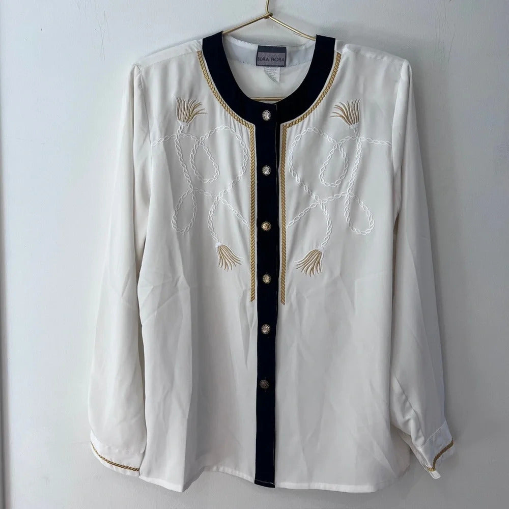 Bora Bora Vintage Blouse Button Down